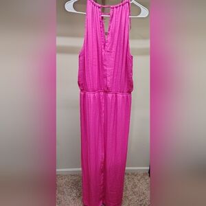 Jennifer Lopez Vibrant Pink Maxi Dress